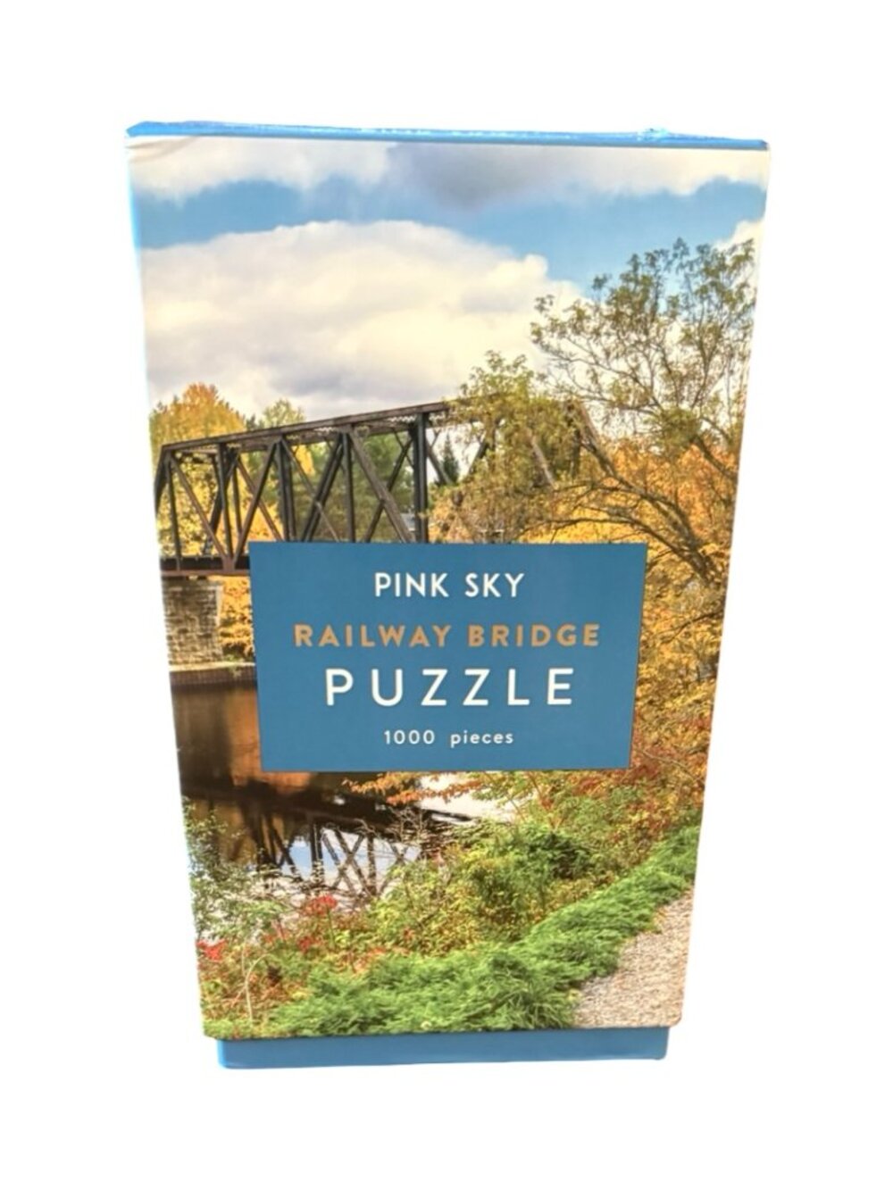 Railway Bridge Pink Sky 1000 Puzzle